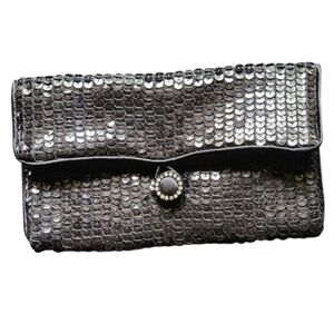 Norell Vintage Black Sequin Clutch